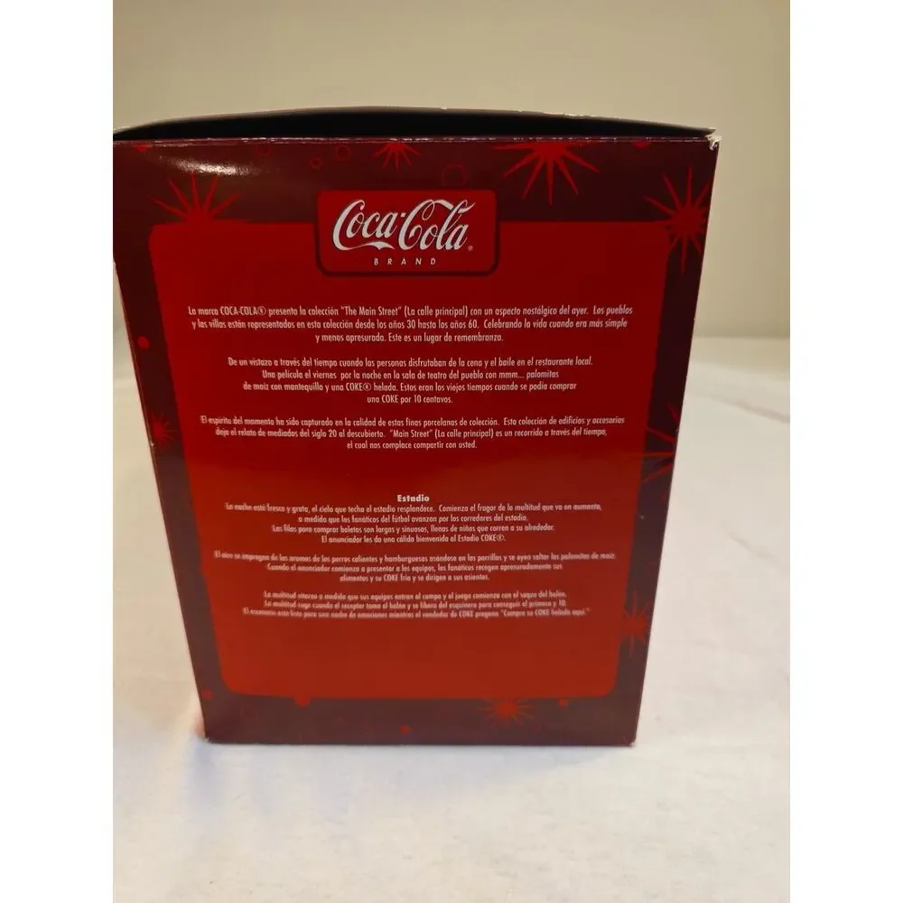 Coca Cola Main Street Collection 2007 Lighted Baseball‎ Football Stadium W/ BOX